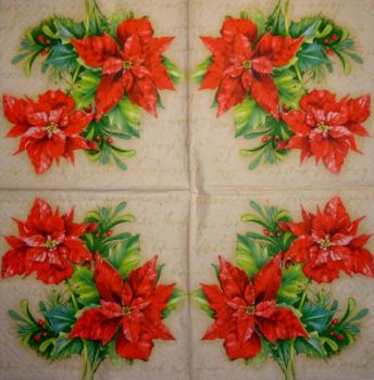 095 Christmas Flowers - 3-ply (95)